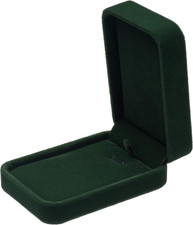 Classic Velvet Jewelry Gift Box Case for Necklace Pendant Green 