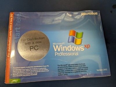 Microsoft Windows XP Professional Full Operating Systems MS Win Pro Sealed
