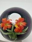 Justin Lundberg Beautiful 1997 Orange Cosmos Flowers Over Moon Sky Paperweight — photo 10