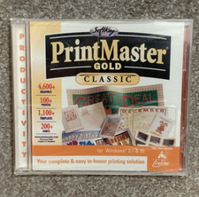 Printmaster Gold Classic PC Version Windows PC CD-ROM, 1998 Brand New, Sealed