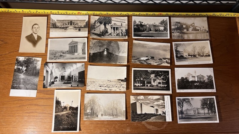 Antique AZO RPPC Real Photograph Postcard Lot of 18: Portrait, Architecture