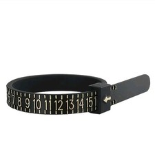 Ring Sizer Measure Finger Size Gauge Unisex Easy Use Reusable. Black Colour