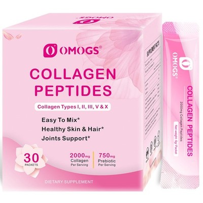 Collagen Peptides Powder, with Prebiotics & Cranberry Extract -Hydrolyzed Col...
