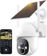 2K Solar Security Cameras Wireless Outdoor, 360  View WiFi Cameras for Home Secu