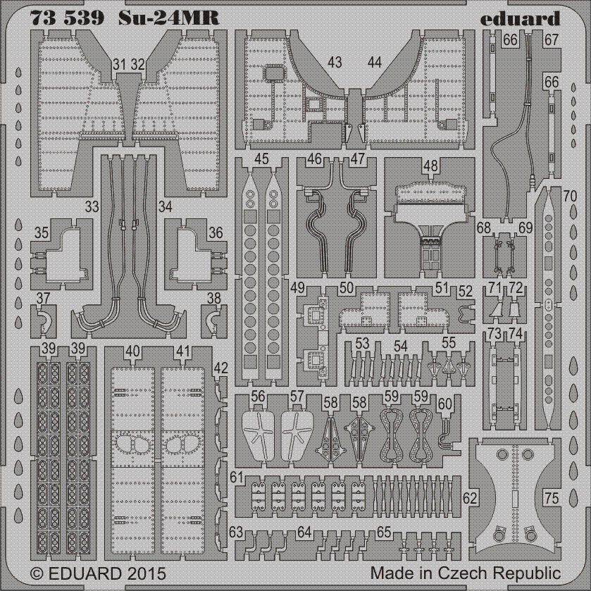 Eduard Accessories 73539 - 1:72 Su-24MR For Trumpeter - Etched Set - New