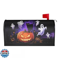 Aytipun Halloween Spooky Ghost Pumpkin Mailbox Covers Magnetic Standard Size 