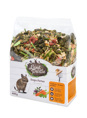LandPartie Degu-Futter mit Luzerne 600g (MHD: 01/25 oder 02/25)