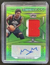 2022-23 Panini Obsidian Moussa Diabate RC Electric Etch Green Flood Auto #/20