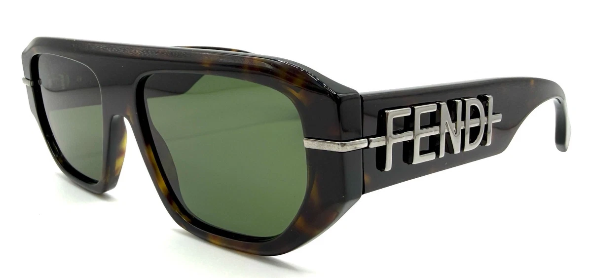 FENDI Oversized Square Butterfly Sunglasses FF 0429/S NEW Tortoise With Green Fendi Tortoise Sunglasses for Women for sale | eBay main image 2