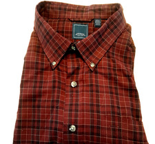 Arrow USA Men's Red Plaid Long Sleeve Sleeve Button Down Casual Shirt 3xl EXC