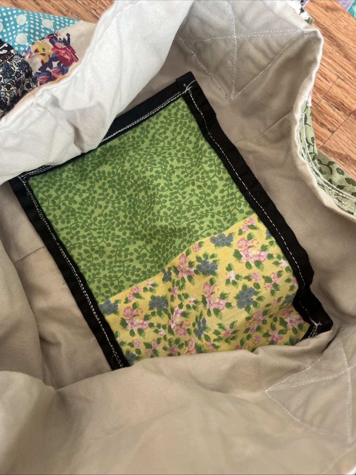 Patchwork Quilted Tote Bag Boho - image 15