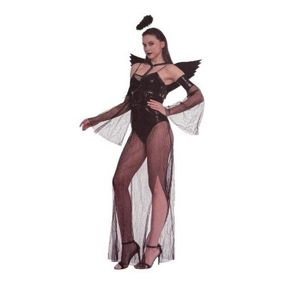 KBW Black Fallen Angel Women Costume One Size: Costume, Wings & Halo Headband