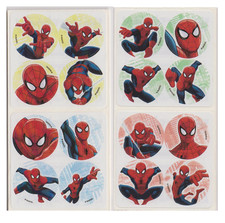 80 Spiderman Mini Stickers, 1.2" Round Each, Party Favors