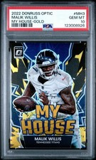 2022 Donruss Optic Malik Willis My House Gold 7/10 PSA 10 Ebay 1/1 Jersey Match!