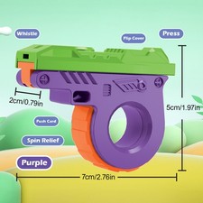 Stress Relief Toy Gun Mini Creative Push Whis...