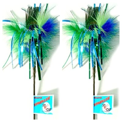 GO CAT 2 COUNT PEACOCK SPARKLER MYLAR TEASER 18 INCH