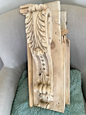 1x GENUINE vintage VICTORIAN wooden CORBEL 1800s ACANTHUS carved DECORATIVE