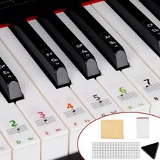 Piano Keyboard Stickers, Colorful Note Decals for Beginners