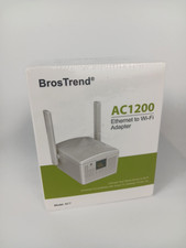 BrosTrend AC1200 WiFi to Ethernet Adapter, 1200Mbps Dual Band Universal Wireless
