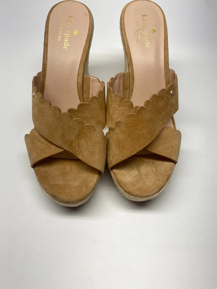 Sandalia Kate Spade Mujer Alpargata Cruzada Tacón Cuña Talla 10 Foto 4 de 4