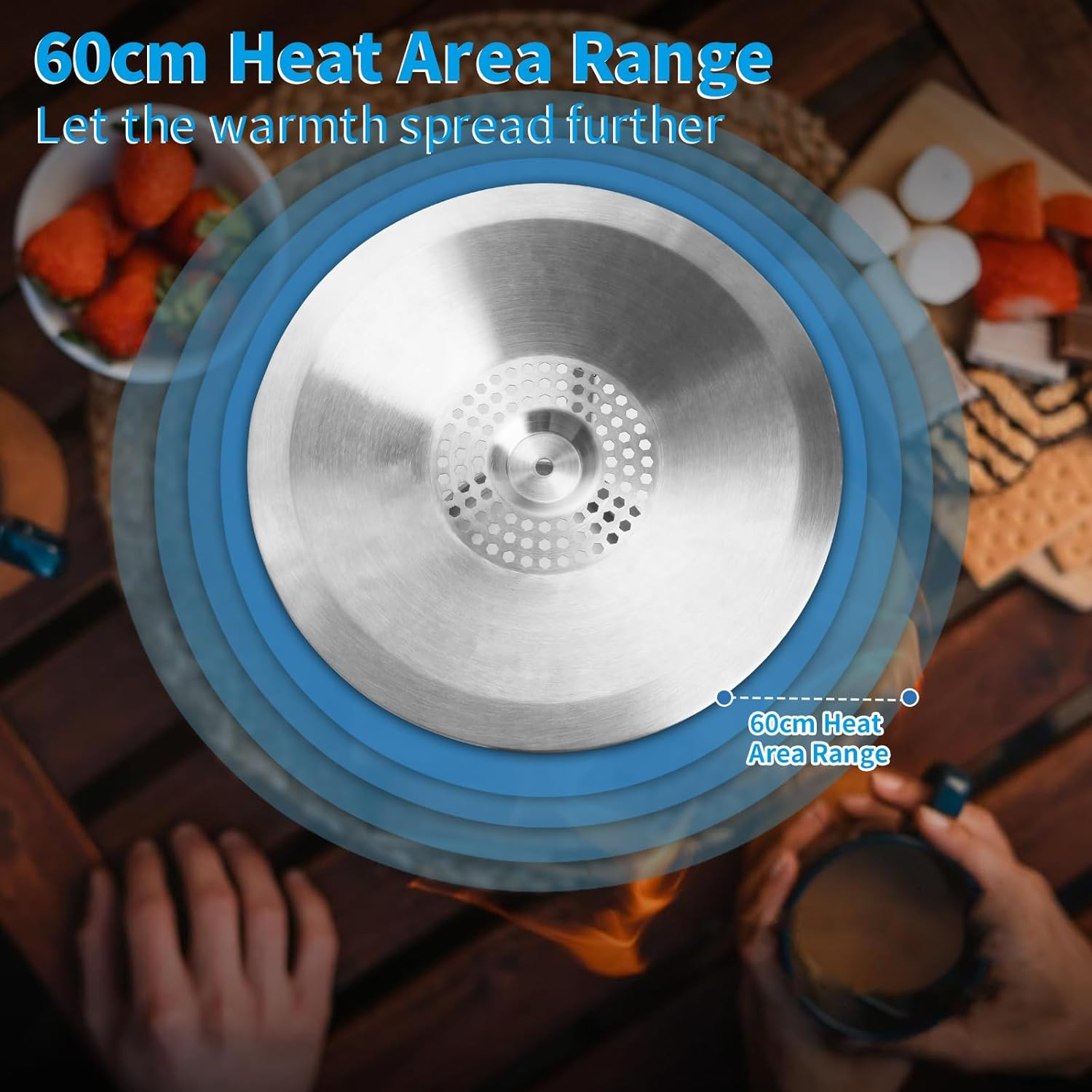 Heat Deflector for Solo Stove Mesa XL Fire Pit, 304 Stainless Steel - Mesa XL He