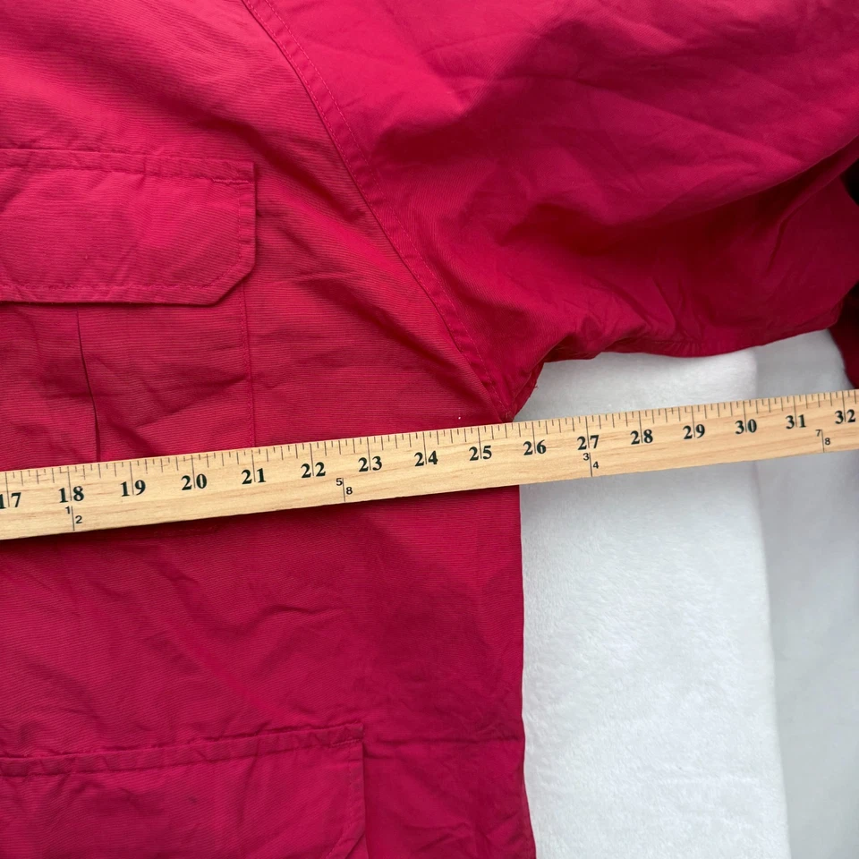 Vintage Woolrich Jacket Mens XL Red Full Zip Parka Chore Windbreaker Wool Line - Image 4 of 4