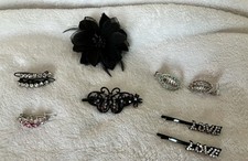 barrettes hair clips and hair pins women vintage pre-owned lot