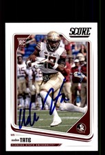 Signed Football Card Auto Auden Tate 2018 Score #396 Florida State Seminoles