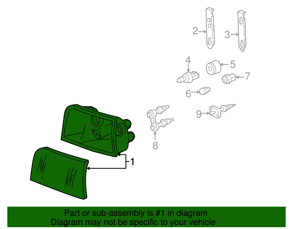 Original Ford Crown Victoria 1998-2011 - Conjunto de faros 4W7Z-13008-A Foto 2 de 4
