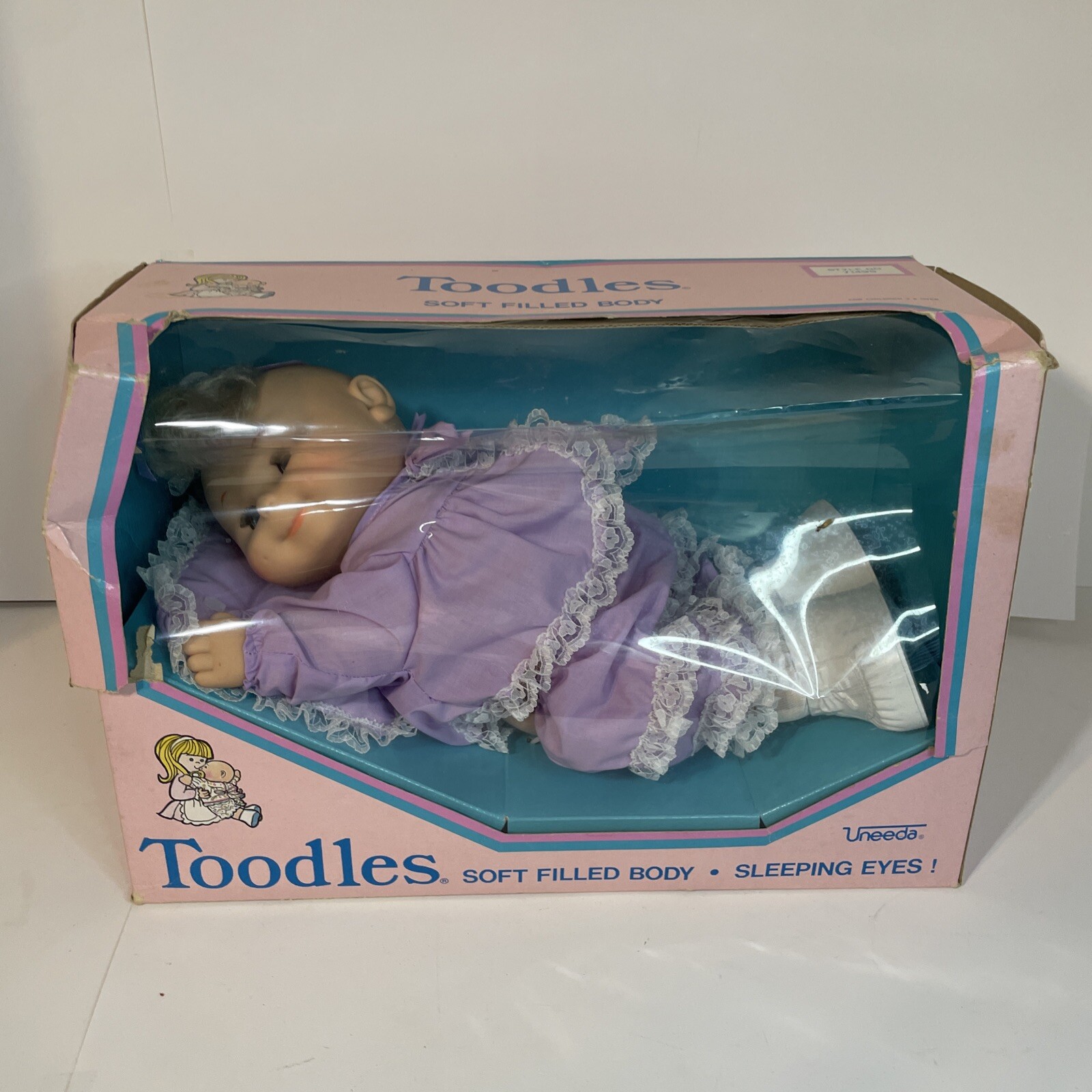 Toodles Soft Filled Body Baby Doll Sleeping Eyes Uneeda Rare New In Box
