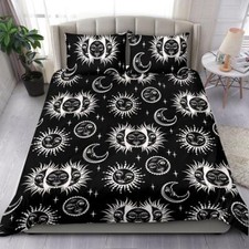 Celestial Moon Duvet Cover Set with Two Pillowcases