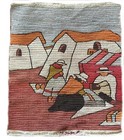 Peruvian Villagers - 25 in x 31 in - Sheep Wool