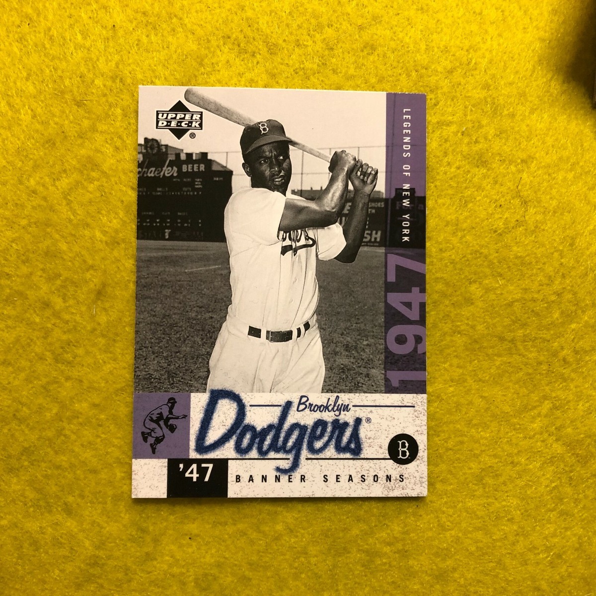 JACKIE ROBINSON DODGERS , 2001 UPPER DECK , LEGENDS OF NEW YORK