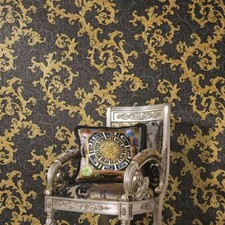 Versace Calligraphy Black Gray Gold Barocco D...