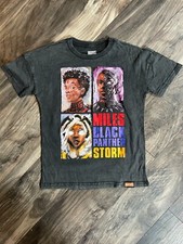 Miles Morales Black Panther Storm Marvel Boy's T-Shirt Grey Size L