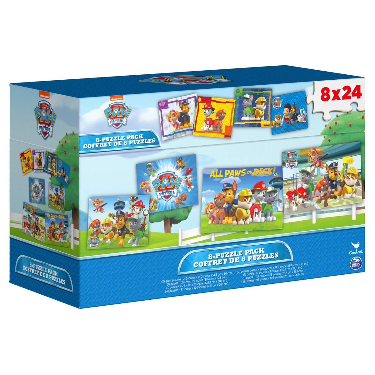 PAW Patrol 8-Pack of Puzzles in Storage Tub, for Families and Kids