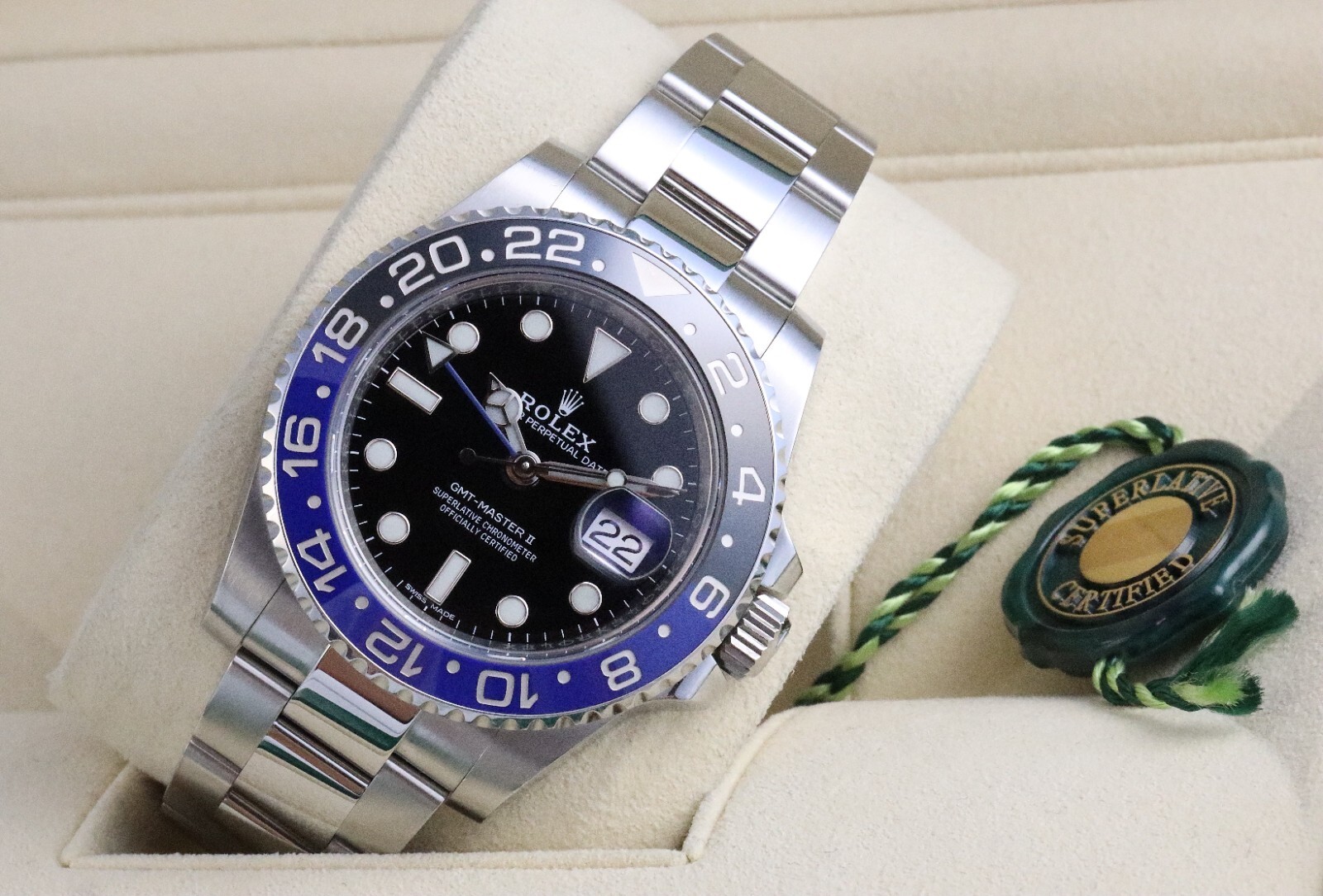 Bild 1 - Rolex GMT-Master II &#034;Batman&#034; 116710BLNR 40mm Keramik B&amp;P Dif22466 AVS18065 X