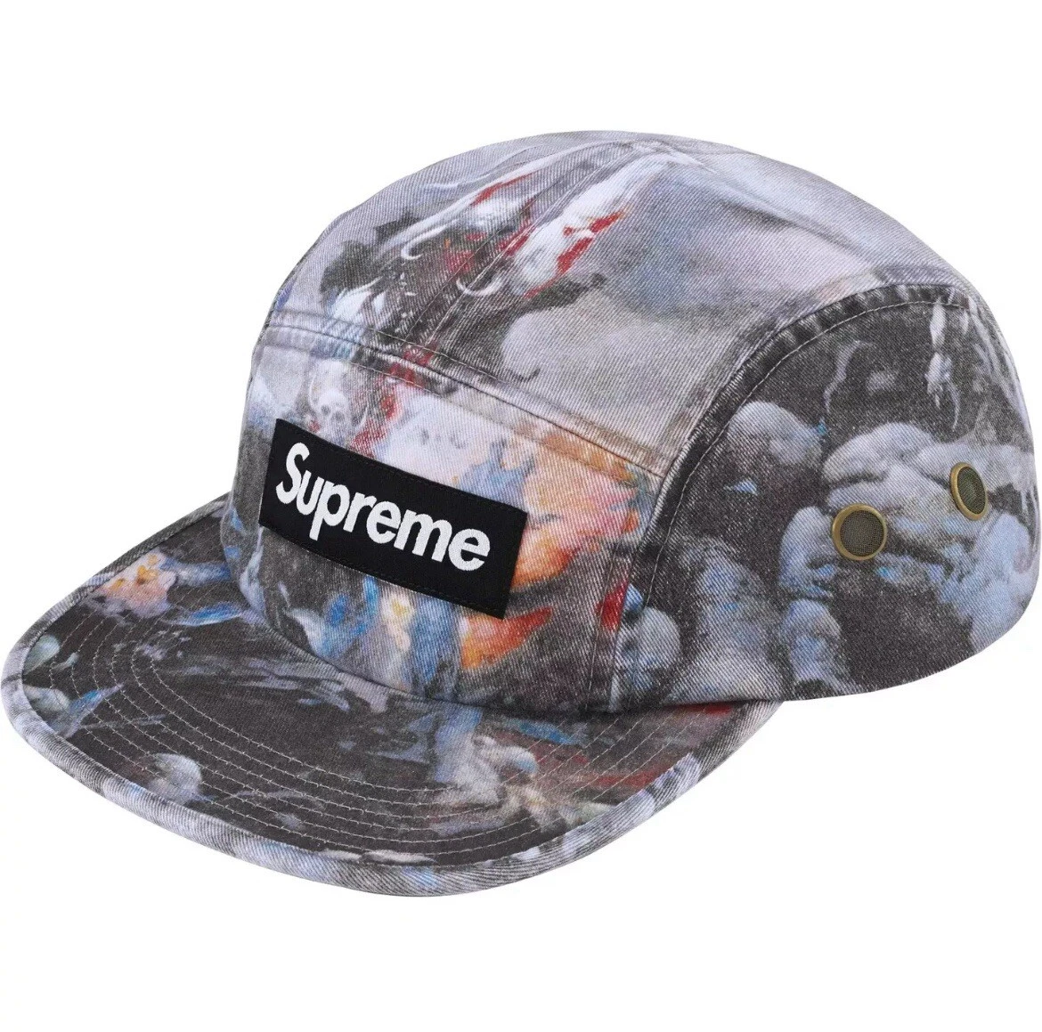 Casquette de camp Supreme Frank Frazetta boîte à chapeau logo bogo noir OS FW24   Neuf