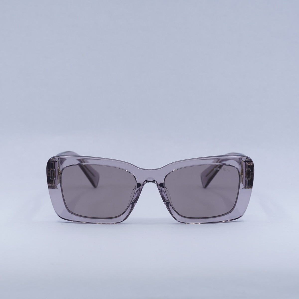 MIU MIU MU07YS 12W20I Transparent Mauve/Light Purple Brown