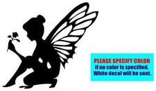 Fairy silhouette with Flower Vinyl Decal Sticker Car Truck Window Various sizes