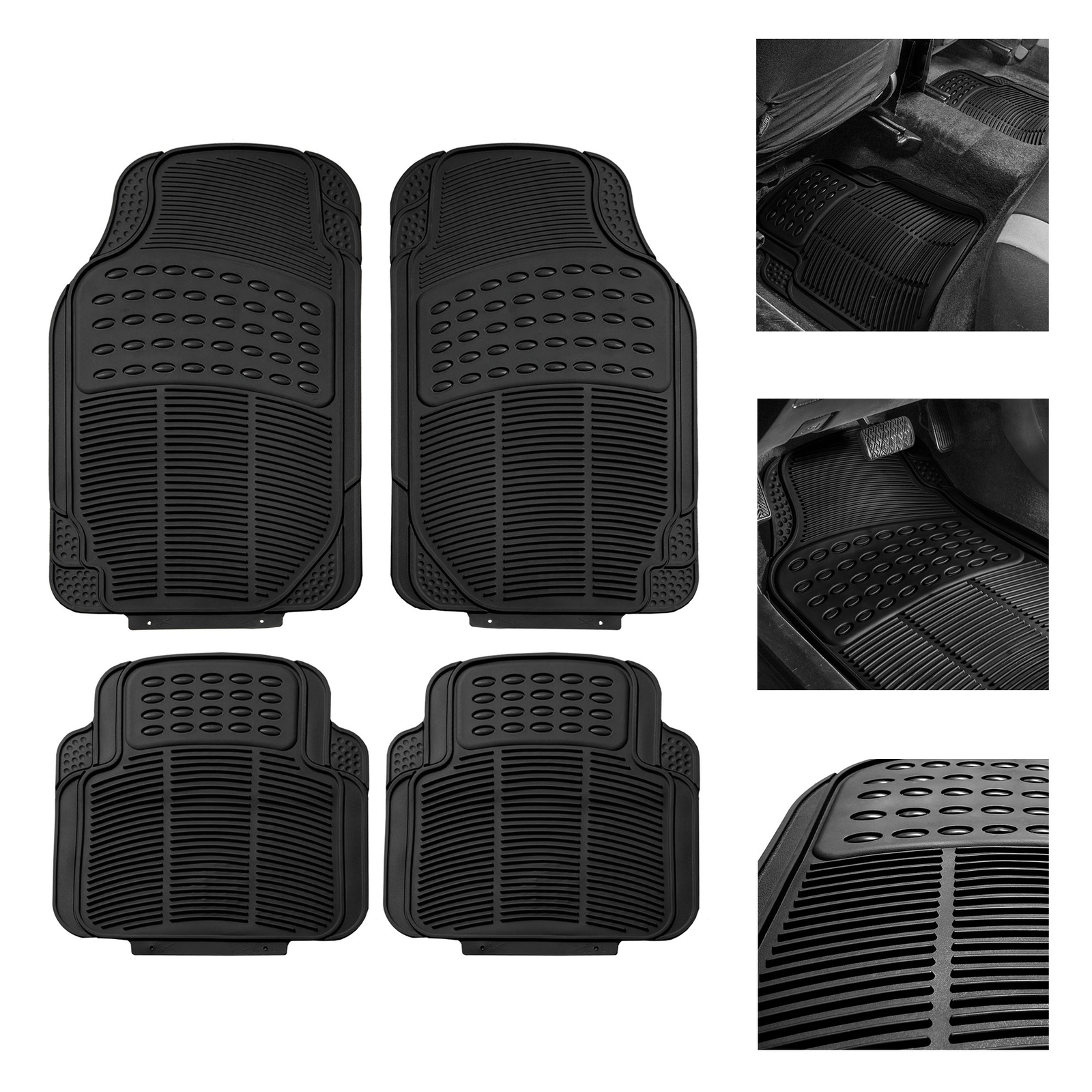 Heavy Duty Car Floor Mats for Sedan SUV Van Truck Carpet Rubber All