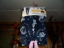 HARRY POTTER LADIES SLEEP PANTS JOGGERS SIZE MEDIUM 8-10 BLUE DRAWSTRING POCKETS