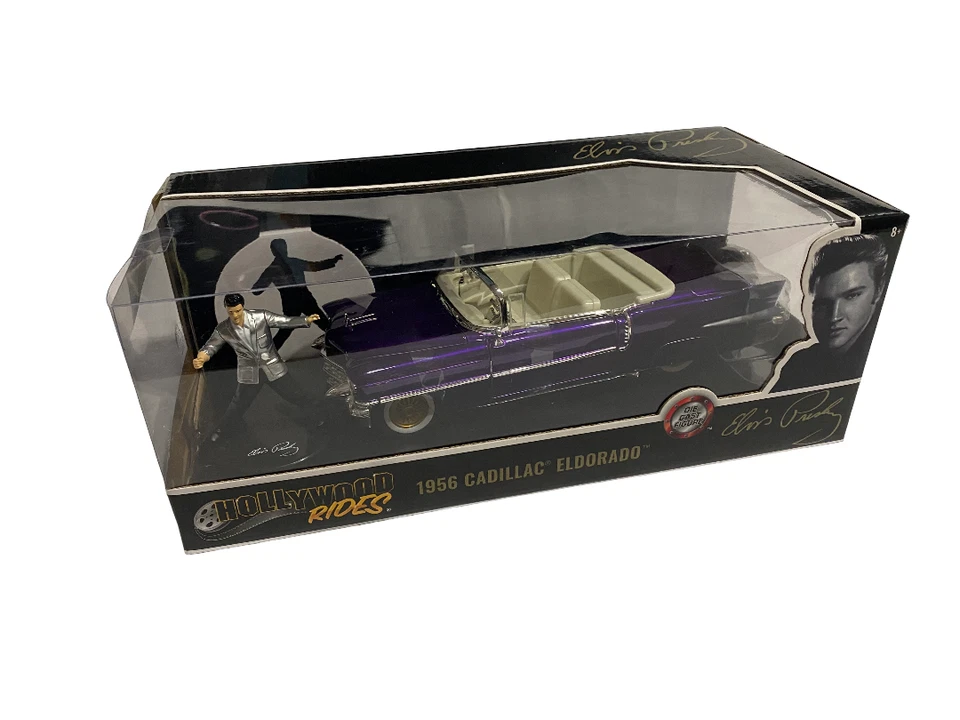 ELVIS PRESLEY & 1956 CADILLAC ELDORADO / Jada 1:24 HOLLYWOOD RIDES - Immagine 2 di 3