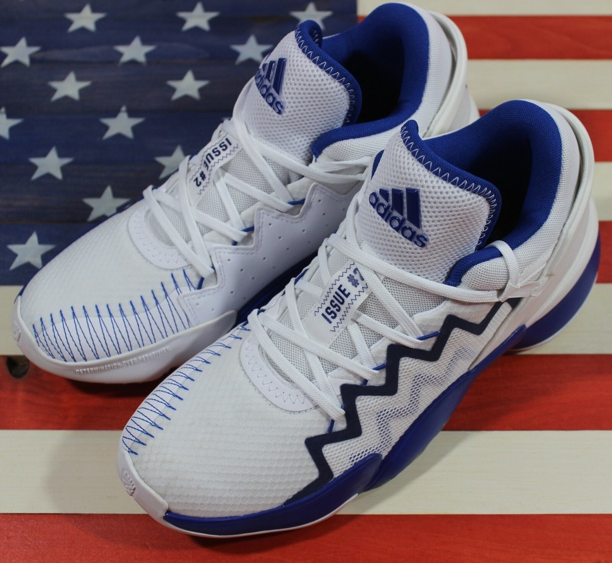 Adidas D.O.N. Donovan Mitchell Issue 2 White/Blue Mens Basketball