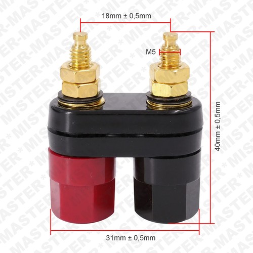 TERMINALI PRESA AMPLIFICATORE CASSE ACUSTICHE INGRESSO PER SPINA A BANANA DA 4mm - Afbeelding 11 van 12