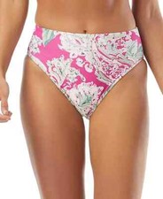 Carmen Marc Valvo Multi Printed Reversible Bikini Swim Bottom, Size Small New