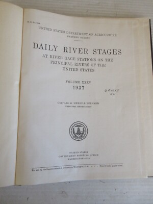DAILY RIVER STAGES VOL XXXV COMPLIED BY MERRILL BERNARD 1939a