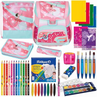 Herlitz Schulranzen Set Loop Plus Ballet Love 14-teilig Ballerina Mädchen pink