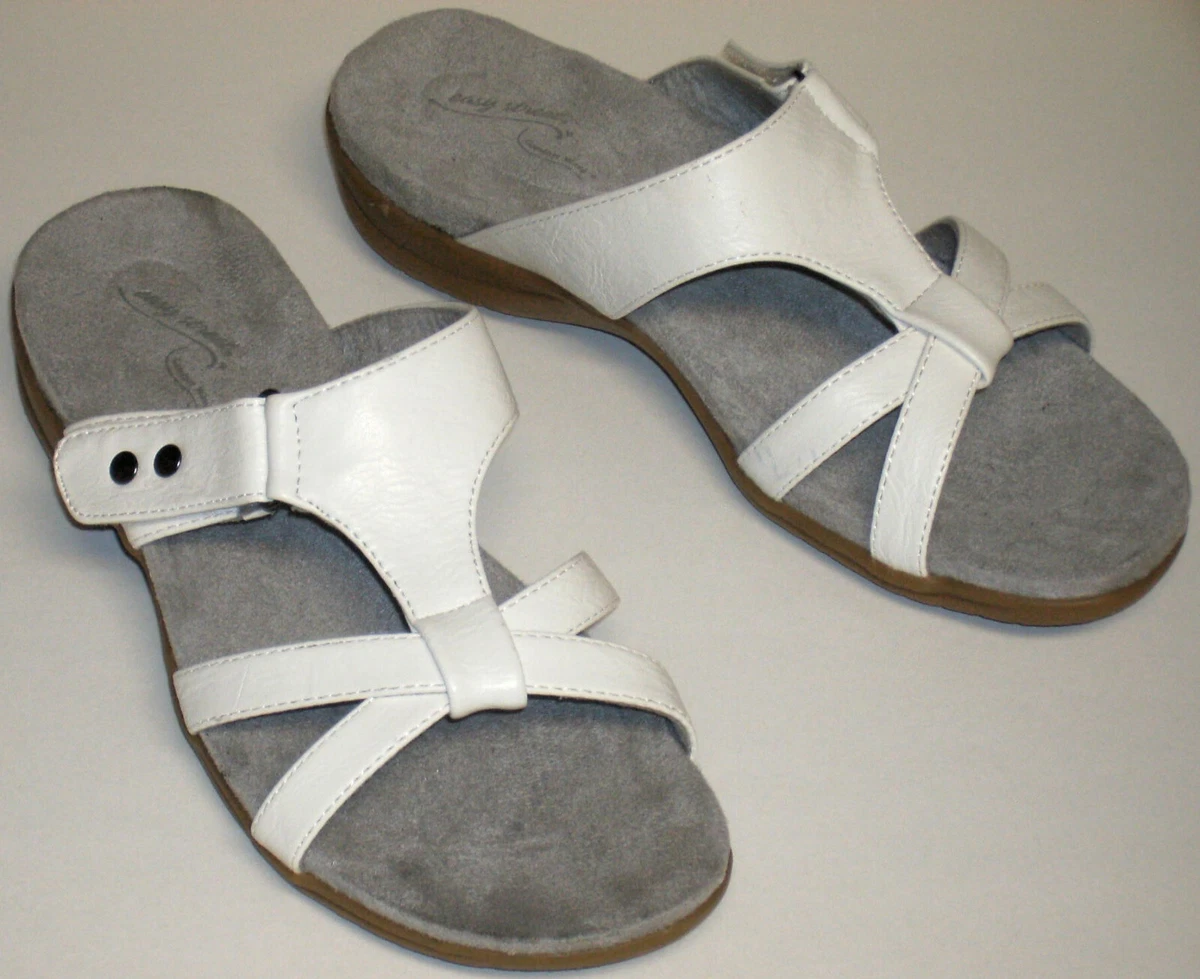 Easy Street Comfort Wave Sandals White 8M eBay