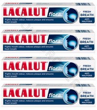4 LACALUT FLORA Daily Toothpaste for Fresh Breath Anti-Halitosis Plaque 75ml